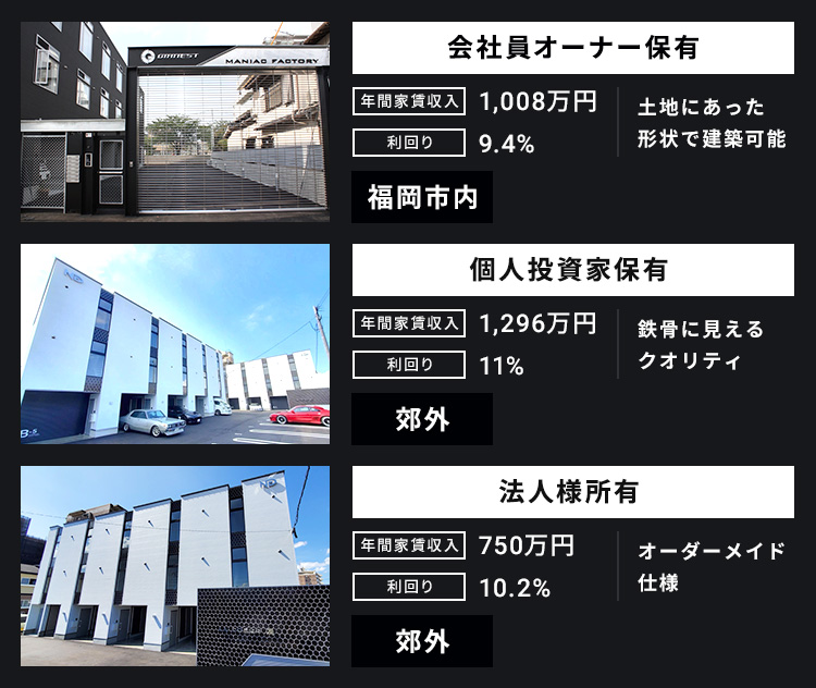 利回り9～11%の物件